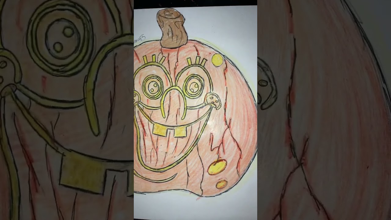 SpongeBob SquarePants Pumpkin Drawing!