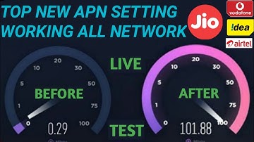 105 MB/s Speed • Internet APN Setting • Jio APN Setting • How To Increase Jio Net Speed • June 2020