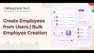 Create employee from User & Bulk employee creation - Odoo