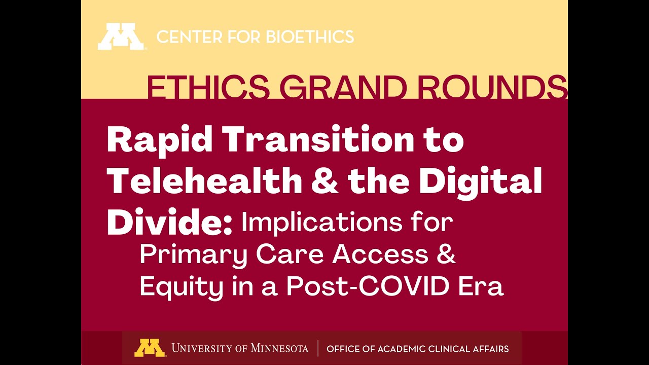 Rapid Transition to Telehealth & the Digital Divide - YouTube