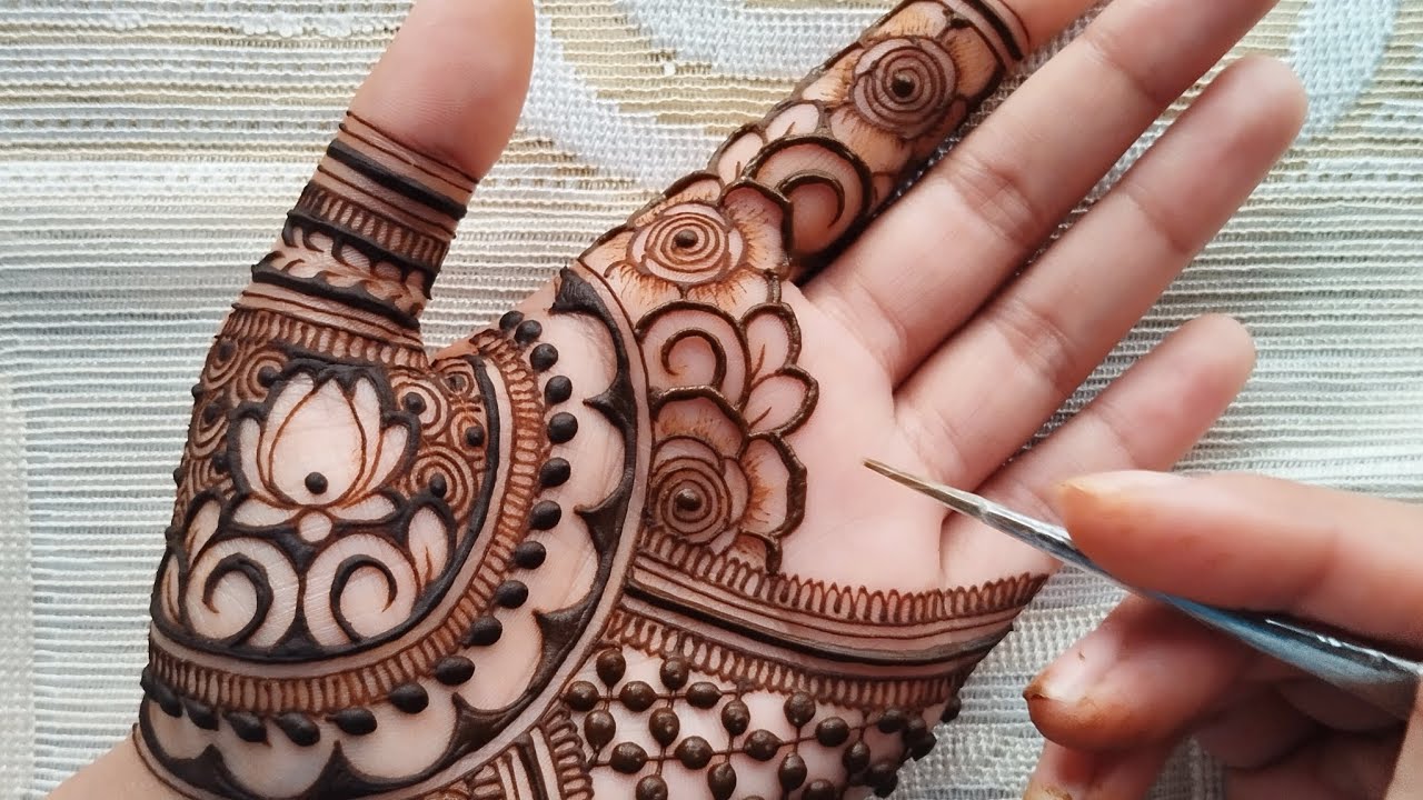 Easy and beautiful mehndi design | Mehndi design simple front hand | Front hand mehndi design simple