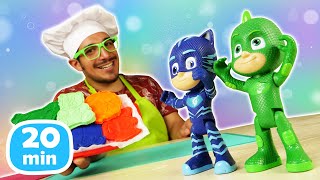 ¿Quién tiene hambre con los PJ Masks. ¡Preparamos postres con Gekko y Catboy