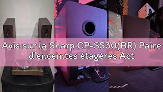 Avis sur la Sharp CP-SS30(BR) Paire d'enceintes étagères Actives 2 Voies, boîtier en Bois, Bluetooth