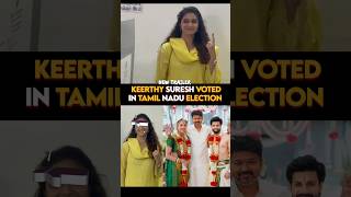 #KeerthySuresh Vote #TamilNadu Elections #Rajinikanth #ThalapathyVijay #AjithKumar #PawanKalyan