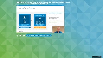 Zero to DR in 60 mins - VMware Site Recovery for VMware Cloud on AWS Technical Walkthrough