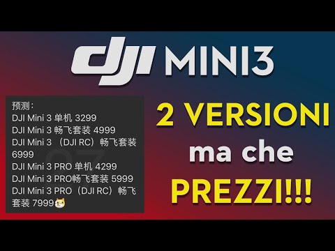 il DJI MINI 3 avrà 2 VERSIONI..MA CHE PREZZI😱