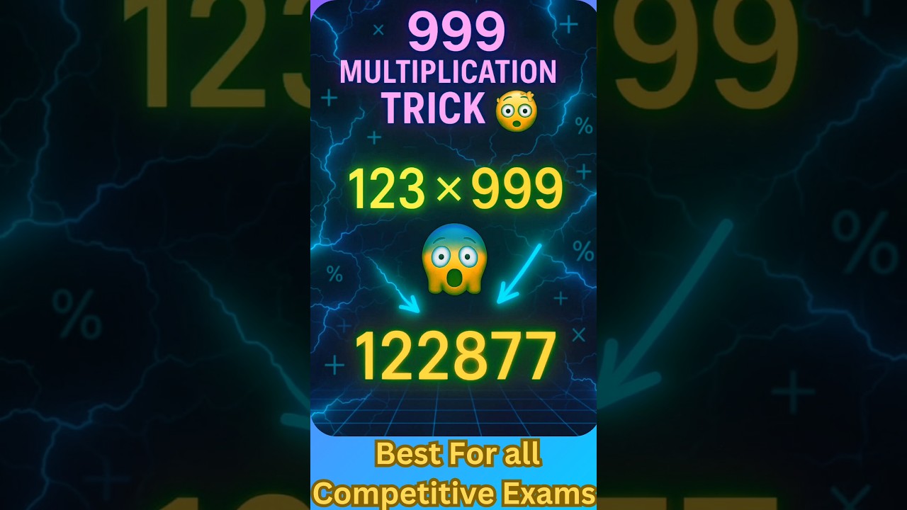 Multiply by 999 in SECONDS.Best Trick. 