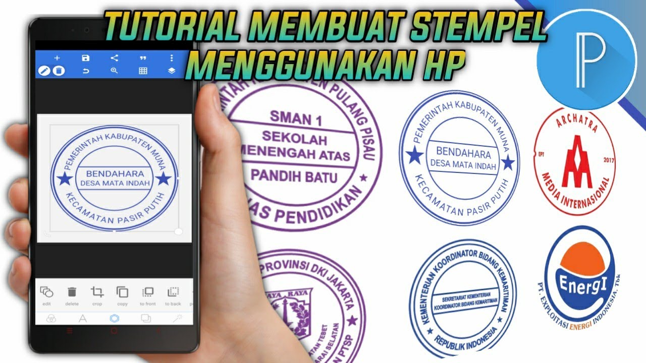  CARA  MEMBUAT  DESAIN  STEMPEL MENGGUNAKAN HANDPHONE 