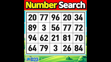 NumberSearch. Challenge the quiz genius. 【Memory | Concentration | Brain training】 #023