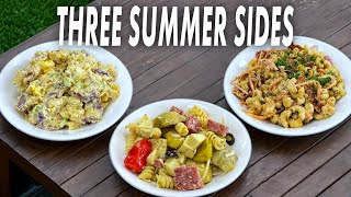 Three Easy Summer Side Dishes - Rys Famous Pasta Salad Smackaroni Salad Summer Potato Salad