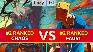 GGST ▰ Lucy (#2 Ranked Happy Chaos) vs Izi (#2 Ranked Faust). High Level Gameplay