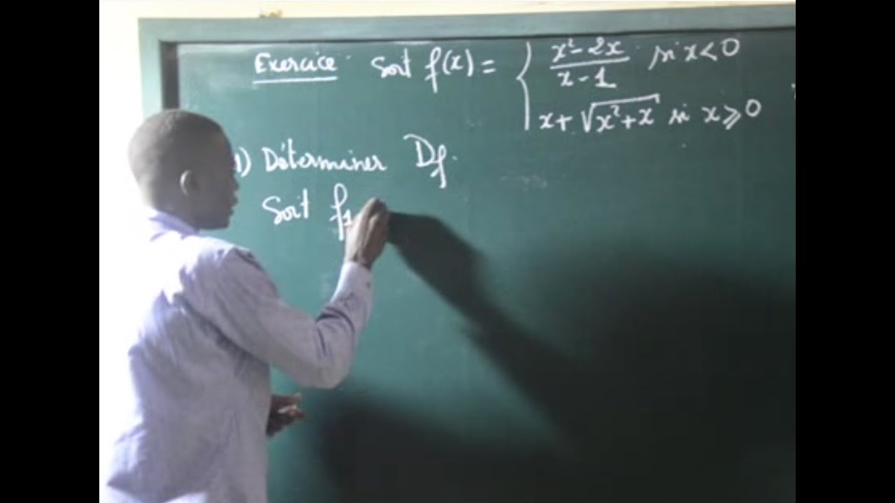 Exercice type de BAC corrigé Terminale S Domaine de définition et limites aux bornes