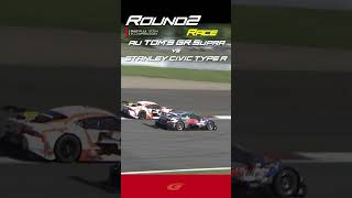 【SUPER GT Rd 2 FUJI】FINAL GT500 au TOM'S GR Supra vs  STANLEY CIVIC TYPE R GT 坪井のオーバーテイク!!