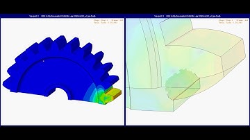 SIMULIA Abaqus - Fracture on gear using XFEM