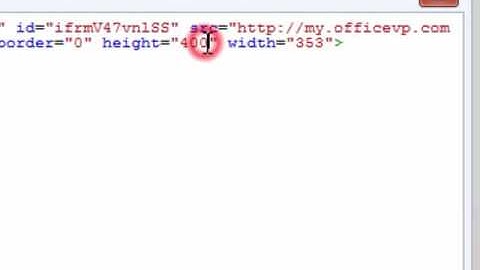 Change Web form iframe height