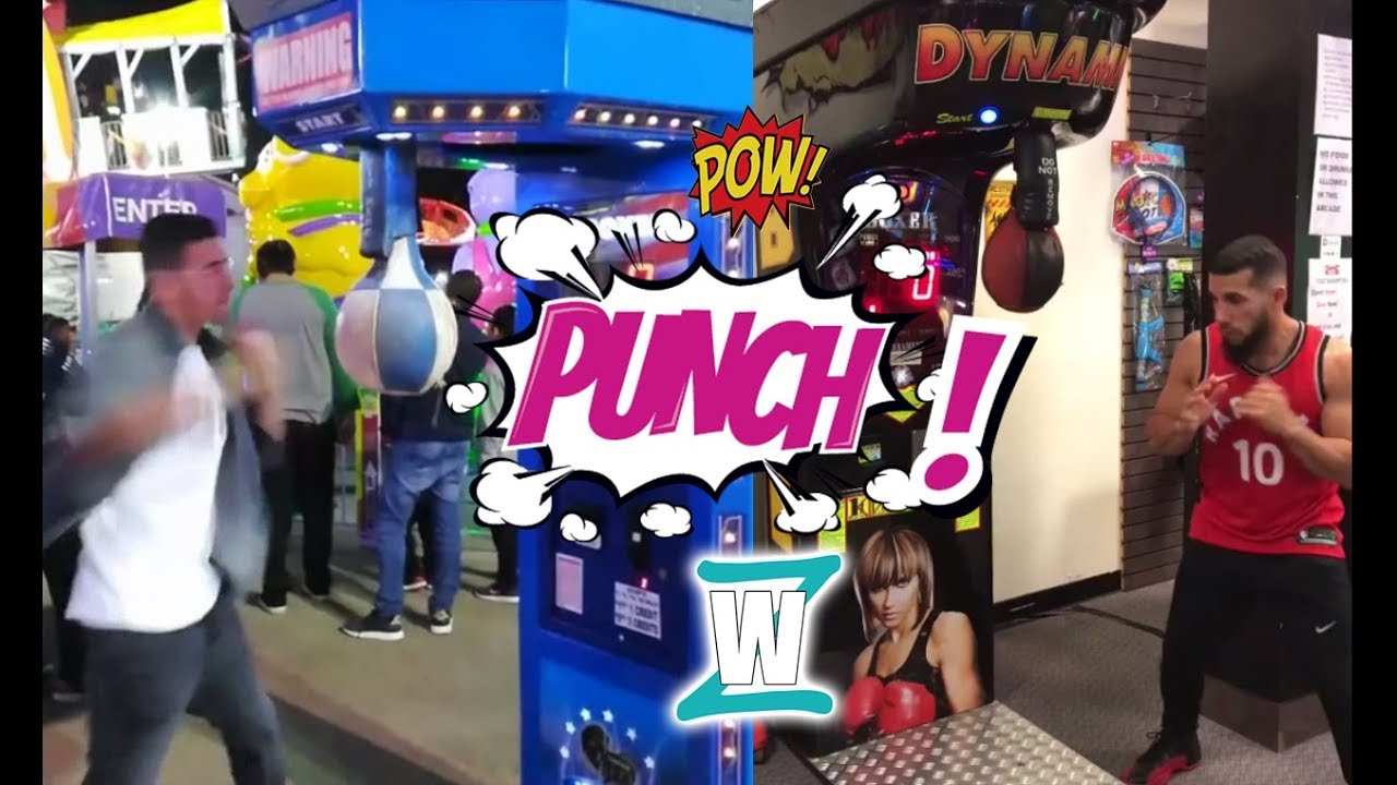 People Punching Boxing Machine Strong and Funny HD YouTube