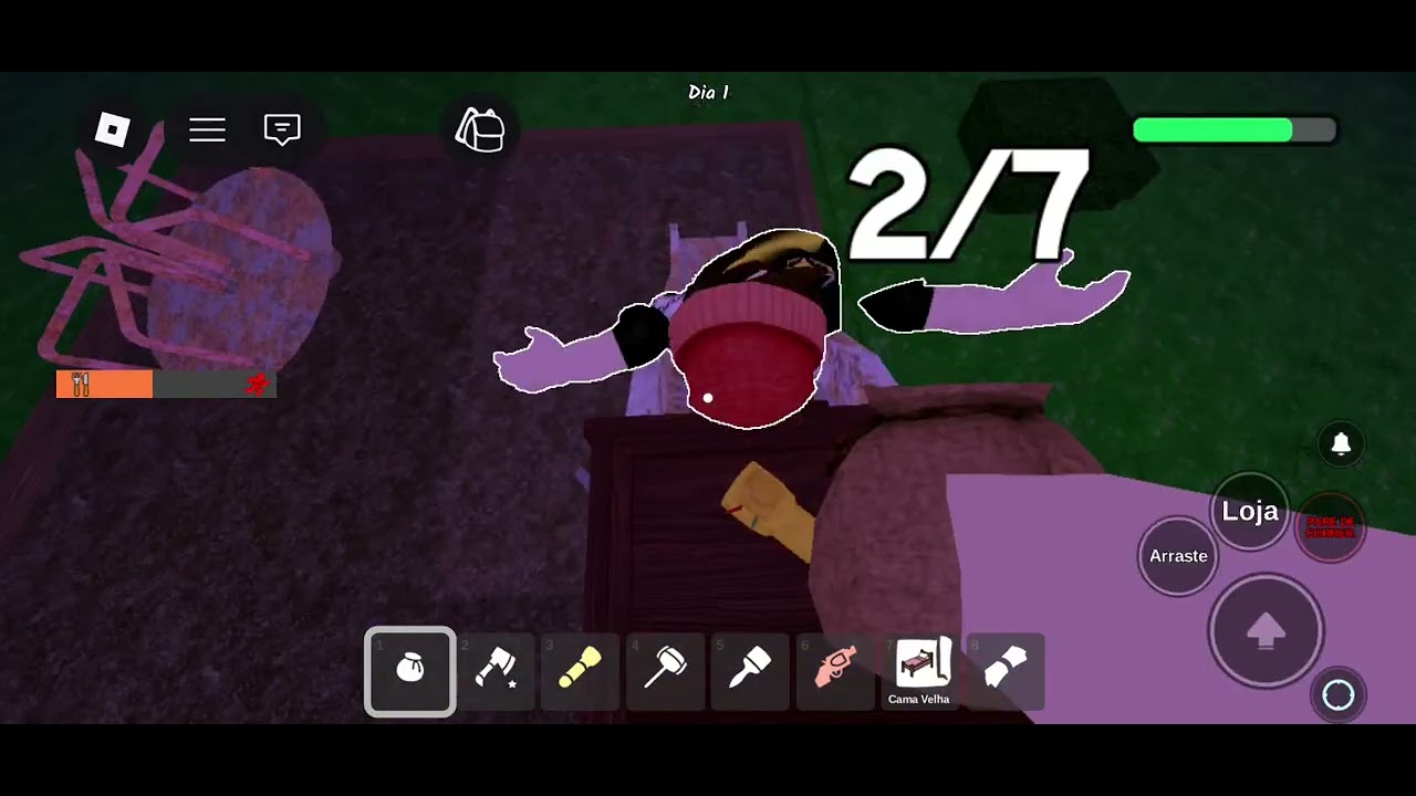 Jogando 99 noites na floresta ao vivo em estrela