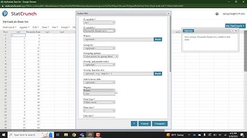 Ogive Plot in StatCrunch