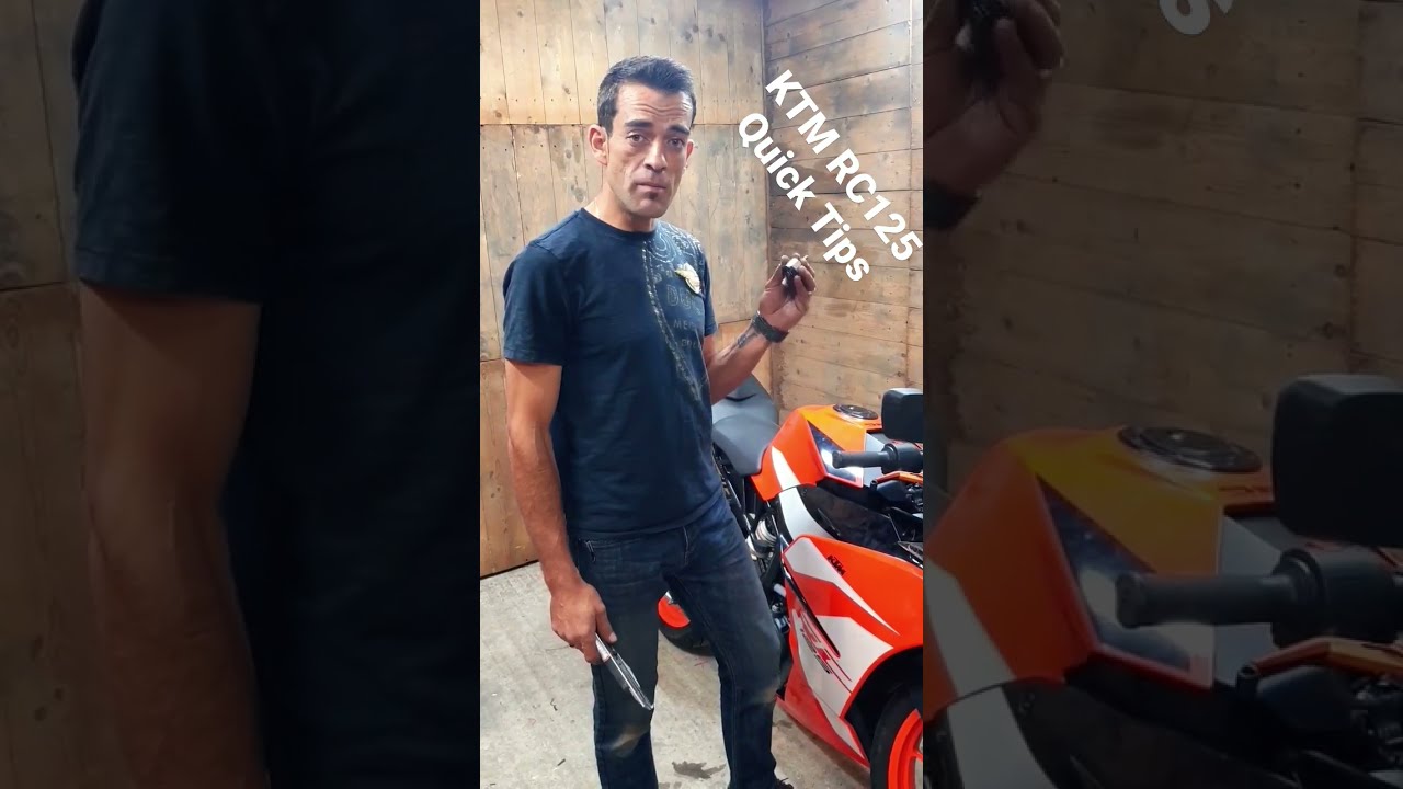 Parts upgrade on the KTM RC125 R&G bar ends 