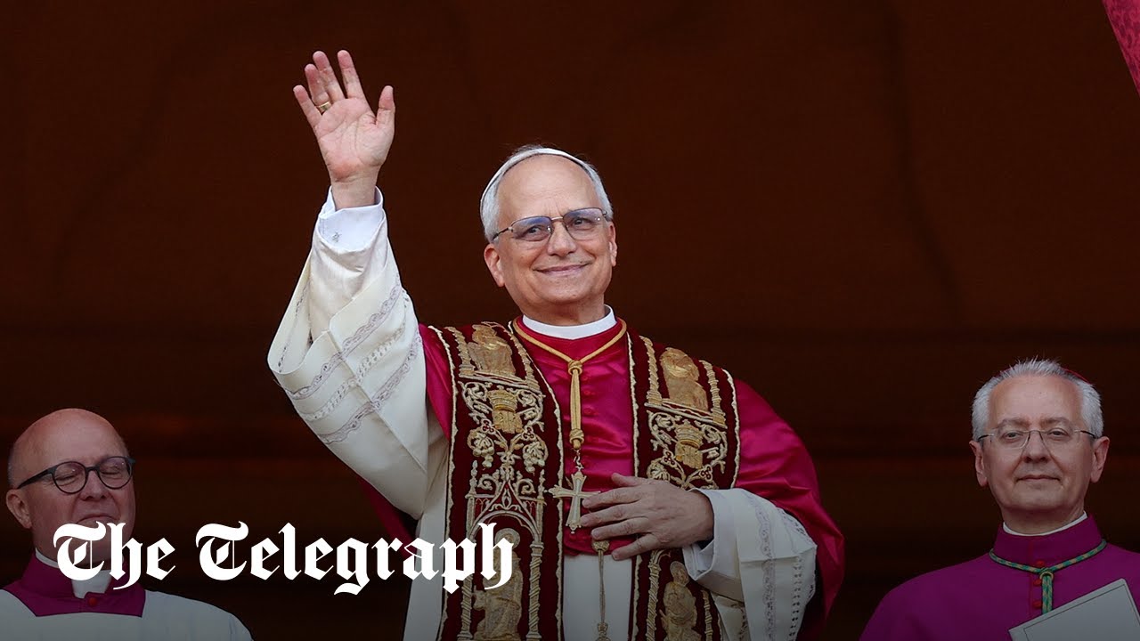 New Pope Leo XIV in Balcony St Peter's Square