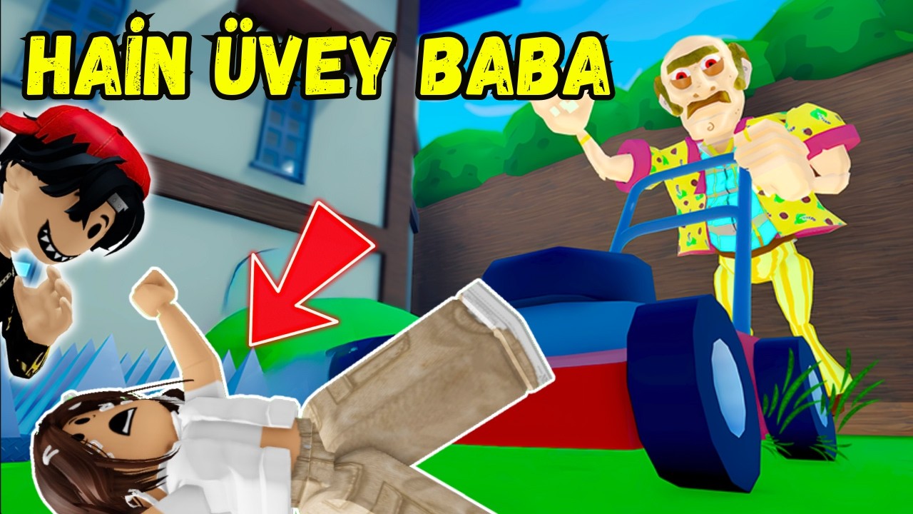 HAİN ÜVEY BABAMDAN KAÇIYORUZ😊AYŞEM ECE ARI💥ARIGİLLER🐝ROBLOX EVIL STEP DAD