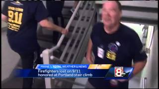 Firefighters and friends climb 110 flights of stairs to honor victims of 9/11