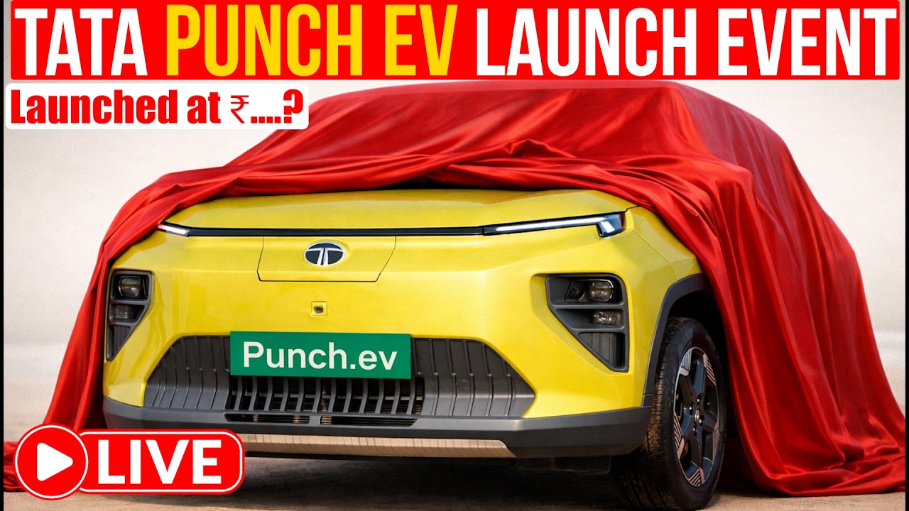 LIVE: Tata Punch ev Launch Event | Price, Features Range & More 🔥 | World Of Automobiles