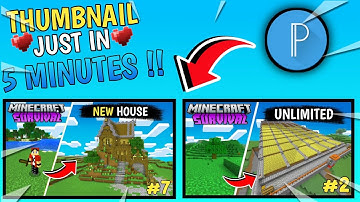 How To Make Minecraft Thumbnail Just In 5 Minutes ||