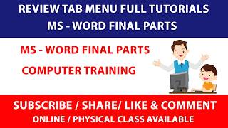 MS Word Review Tab Full Tutorial | Track Changes, Comments &amp; Proofing Tools #mswordtutorial