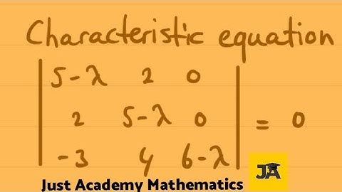 EigenValues & Eigenvectors (3x3 Matrix) - By A.C. Okocha