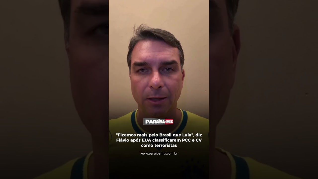 "Fizemos mais pelo Brasil que Lula", diz Flávio após EUA classificarem PCC e CV como terroristas