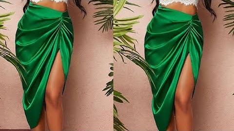 How to sew a trendy ruched skirt (pattern drafting and sewing video)