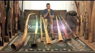 Demo of the 8 most popular didgeridoo keys, with instruments made in the USA