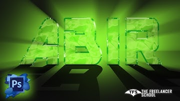 Photoshop Tutorial - Logo Design - Glass Effect - Light Burst Text Effect in Photoshop CC