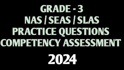 // NAS/SEAS / SLAS / PRACTICE QUESTIONS// MODEL PAPER FOR GRADE 3// 2024 #MNIFO