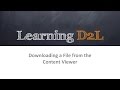 Student podcast downloading a document from the content viewer