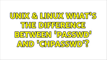 Unix & Linux: What