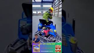Xoa nền bê tông ngồi lái #shorts