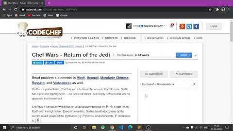 Chef Wars - Return of the Jedi || Codechef August long challenge || Concept