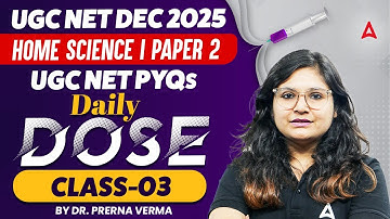UGC NET Home Science | UGC NET Home Science PYQs Classes By Dr. Prerna Mam