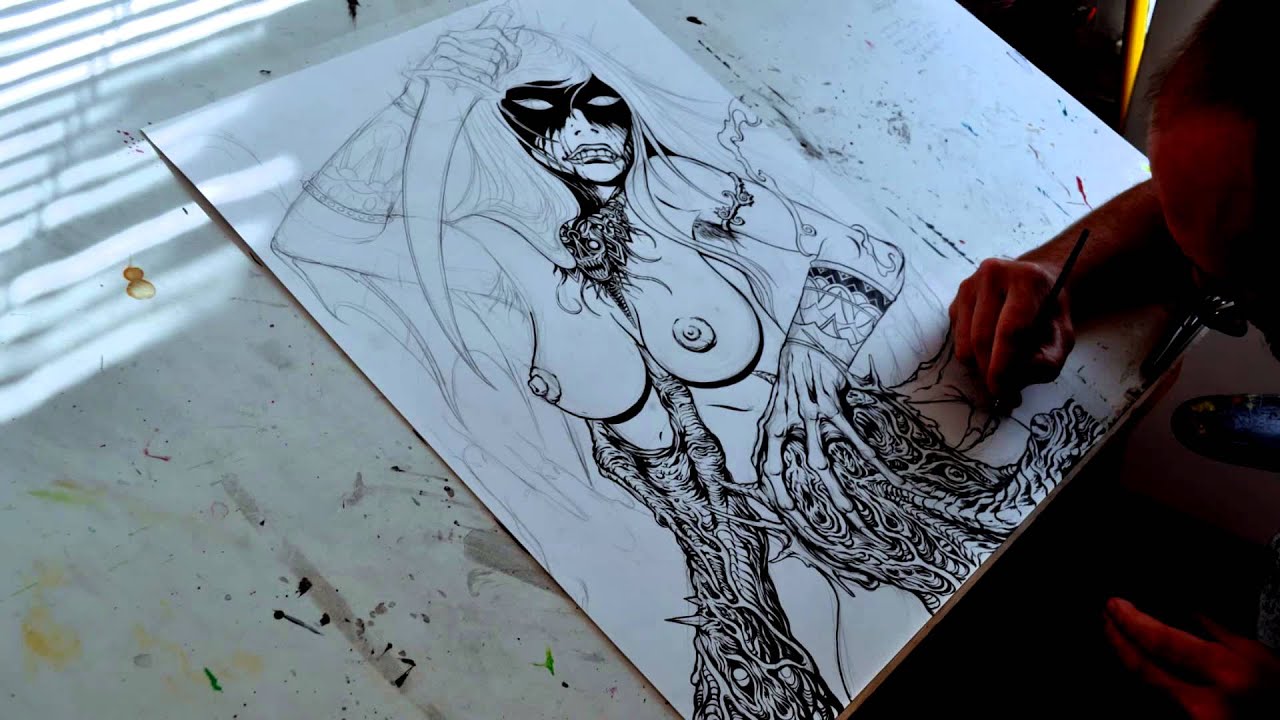 The Art Of Skinner // GRAVEYARD Poster Timelapse