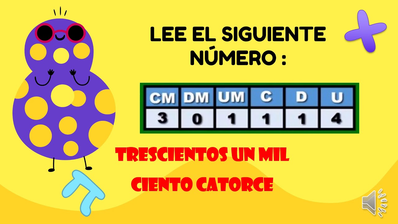 LECTURA DE NÚMEROS DE 6 CIFRAS