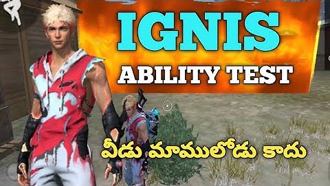 Ignis Character Ability Test ll Ignis Character Tips and Tricks ll Telugu ll Free fire