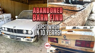 ABANDONED BARN FIND First Wash In 10 Years BMW E30! Satisfying Car Detailing Restoration