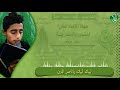 تلبية ياناصر الدين أداء منتظر اللهيبي كلمات ريحانه المصطفى 