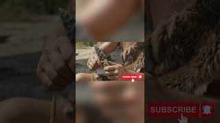 Crafting the Ultimate Prehistoric Weapon! 🪵 #StoneAge #AncientWeapons #historyfacts