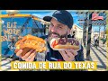 PROVANDO COMIDA DE RUA DO TEXAS ESTADOS UNIDOS