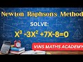 Newton Raphson's method problem 1| x^3-3x^2+7x-8=0| Engineering maths in tamil teaching.