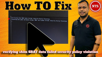 How To Fix Verifying Shim SBAT Data Failed Security Policy Violation | 2024