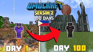 I Tried Rebuilding My Destroyed Base In OMOCRAFT For 100 DAYS (Tagalog) (OMOCRAFT SEASON 2)